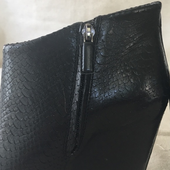 Black Ankle Wedge Boots - Picture 4 of 9